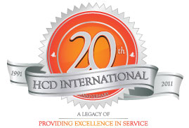 HCD International Celebrates 20 Years: 1991 - 2011. A Legacy of Providing Excellence in Service